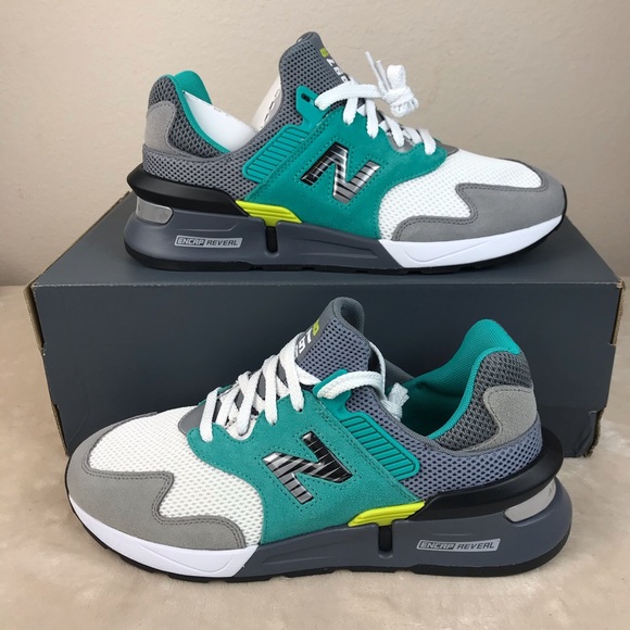 new balance 997 sport white with light cobalt